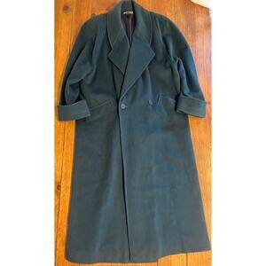 Steve by Searle Long Wool Coat Women's 10 Dark Green Minimalist Vintage Academia